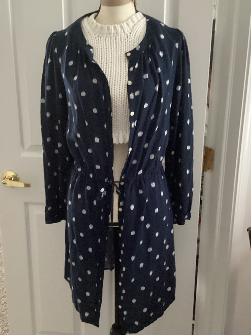 EUC loft button tunic or cardigan top